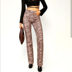 Reformation Peyton Snake High Rise Jeans NWT
